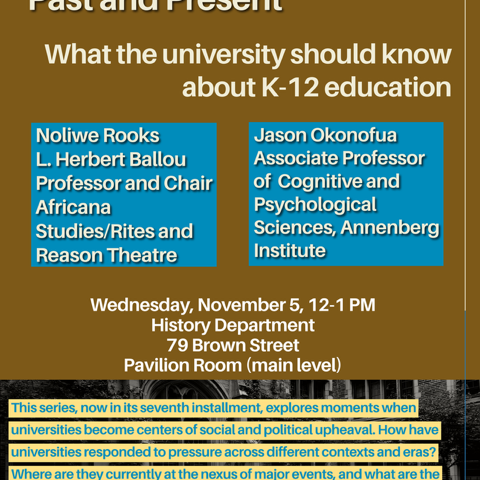 Flyer for the event on Nov. 5, with speaker info, time, and location