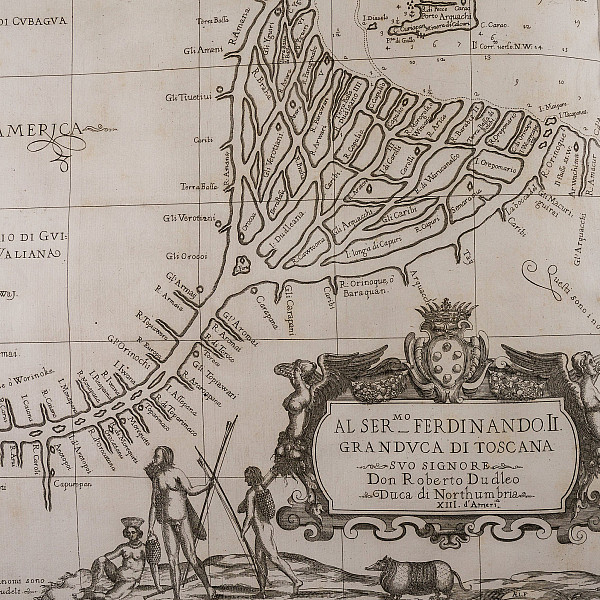 Robert Dudley, Detail from Arcano del Mare, 1646 (Newberry Library)