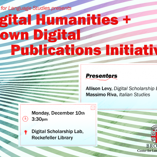 Digital Humanities Workshop Dec 2018