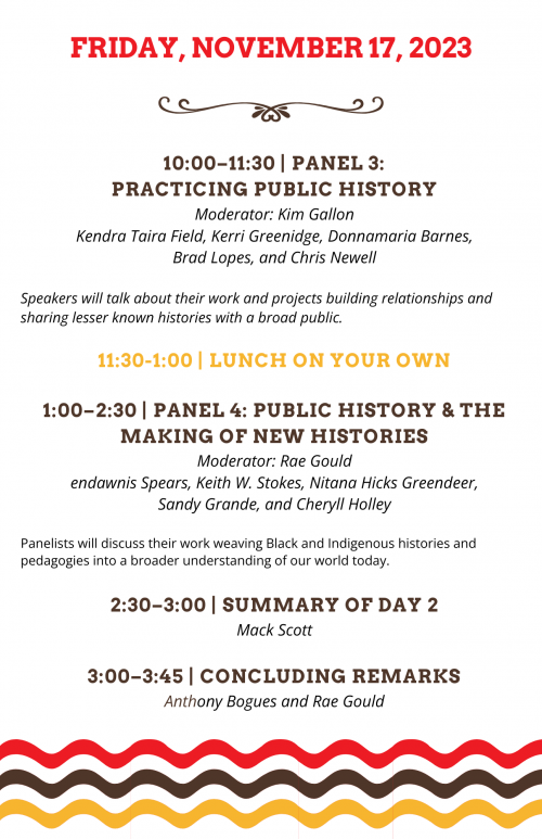 Inside right page for In Conversation Symposium Program