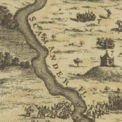 Troja cum Locis map, 1743