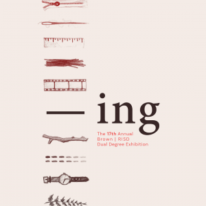 —ing on a cream-colored background with additional em-dashes shaped like various objects