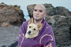 Geo Neptune and puppy.