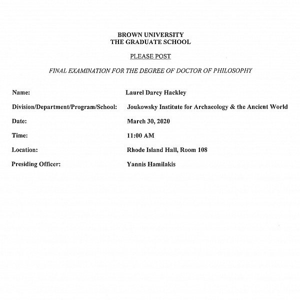 Past Events Joukowsky Institute For Archaeology Brown University