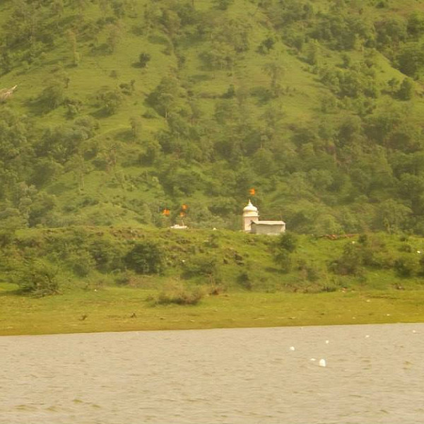 Remnants of a community flooded by the Sardar Sarovar Dam project on the Narmada River in Central India.